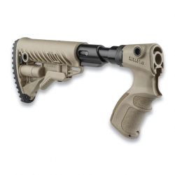 Crosse amortissante et rétractable style M4 FAB Defense AGR 870 FK SB - pour Remington 870 - Coyote