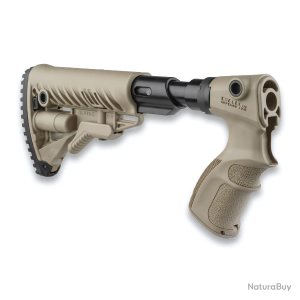 Crosse amortissante et rtractable style M4 FAB Defense AGR 870 FK SB - pour Remington 870 - Coyote