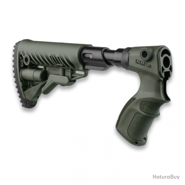 Crosse amortissante et rtractable style M4 FAB Defense AGR 870 FK SB - pour Remington 870 - Vert ol