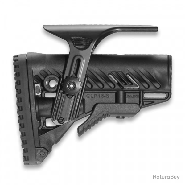 Crosse FAB Defense GLR-16 CP pour AR15 / M4 / HK416 avec appui joue - Noir