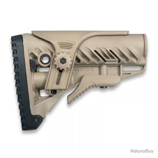 Crosse FAB Defense GLR-16 CP pour AR15 / M4 / HK416 avec appui joue - Beige