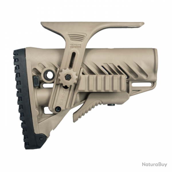 Crosse FAB Defense GLR-16 PCP pour AR15 / M4 / HK416 avec appuie-joue - Coyote