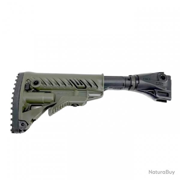 Crosse rtractable M4-FAL FK - FAB Defense style M4 pour FN FAL - Vert olive