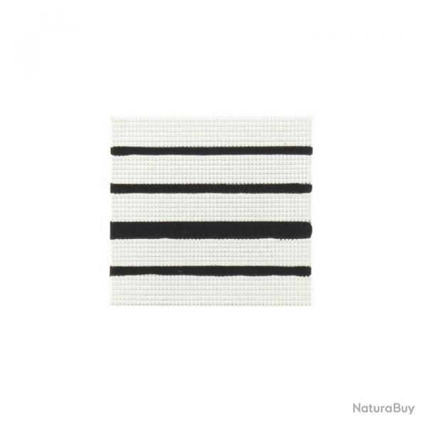 Galon de calot en mtal pour grade Gendarmerie GD - Argent / Colonel