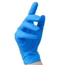 Gants médicaux en nitrile sans latex ni poudre Rhino Rescue (la paire) - Bleu / 8 - 8.5