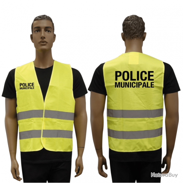 Gilet d'identification Patrol Equipement modle Fluo Haute Visibilit Police Municipale - Jaune