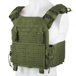 Gilet porte-plaques Bulldog Tactical Gear QR Kinetic - Vert olive / M (76 - 99 cm)