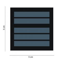 Grade de gendarmerie basse visibilité BK - Noir / Lieutenant-Colonel / Colonel