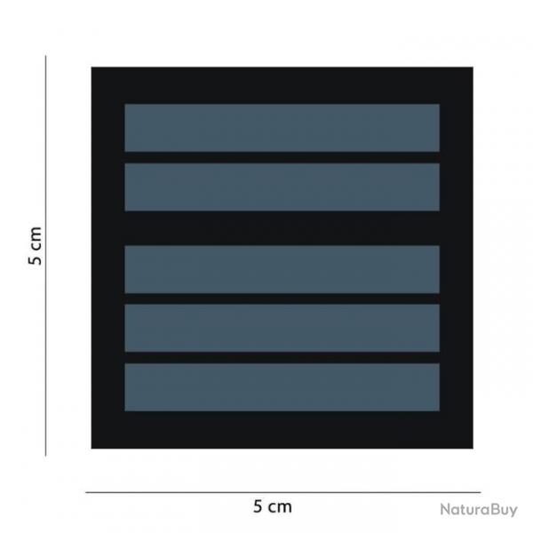 Grade de gendarmerie basse visibilit BK - Noir / Lieutenant-Colonel / Colonel