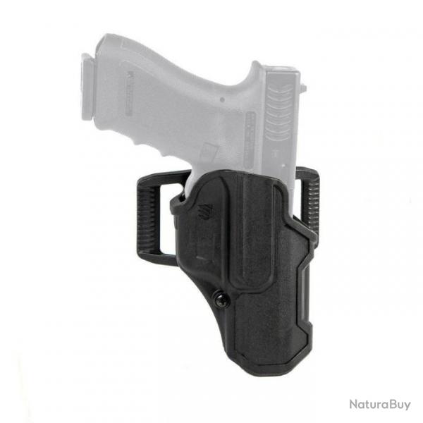 Holster Blackhawk T-Series L2C sans lampe - Noir / Glock 19 / 23 / 26 / 27 / 32 / 33 / 45 / Droitier