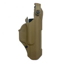 Holster Blackhawk T-Series LD3 Duty Armée Française - Coyote / Glock 17 / 19 / 22 / 23 / 31 / 32 / 4