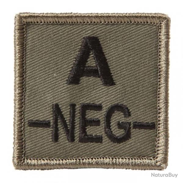 Identifiant de groupe sanguin Ares Velcro - Vert olive / A-