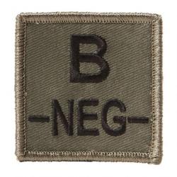 Identifiant de groupe sanguin Ares Velcro - Vert olive / B-