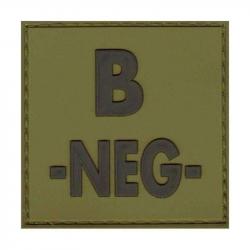Identifiant de groupe sanguin en PVC - Vert olive / B -