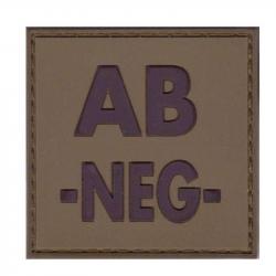 Identifiant de groupe sanguin en PVC - Vert olive / AB -