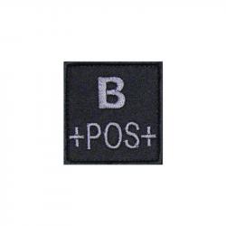 Identifiant de groupe sanguin Low Visibility BK - Noir / B +