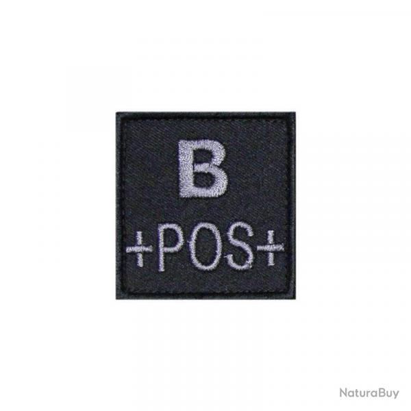 Identifiant de groupe sanguin Low Visibility BK - Noir / B +