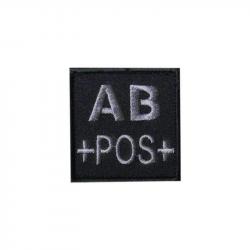 Identifiant de groupe sanguin Low Visibility BK - Noir / AB +