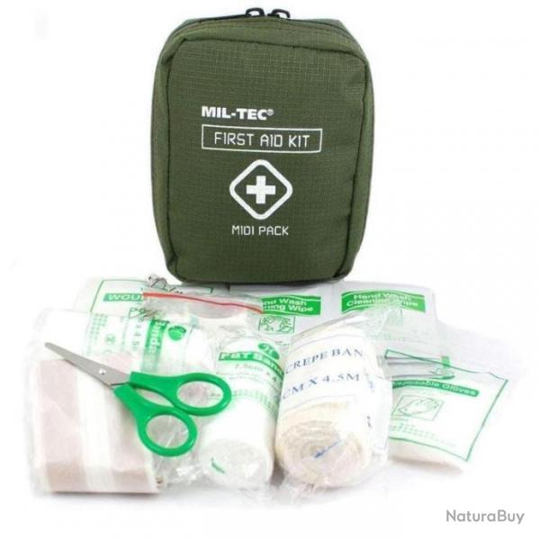 Kit de premiers secours Mil-Tec Midi Pack - Vert olive