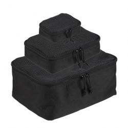 Lot de 3 pochettes de rangement Mil-Tec en maille - Noir