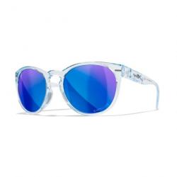 Lunettes Wiley X - Polarisé Bleu Miroir Fumé / Crystal Light Sapphire Blue