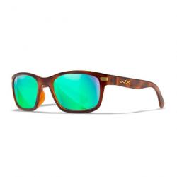 Lunettes Wiley X HELIX - Polarisé Vert Miroir Amber / Noir