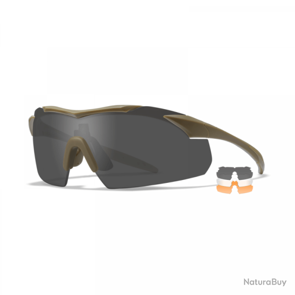 Lunettes Wiley X Vapor - Coyote / Neutre / Fum / Light Rust