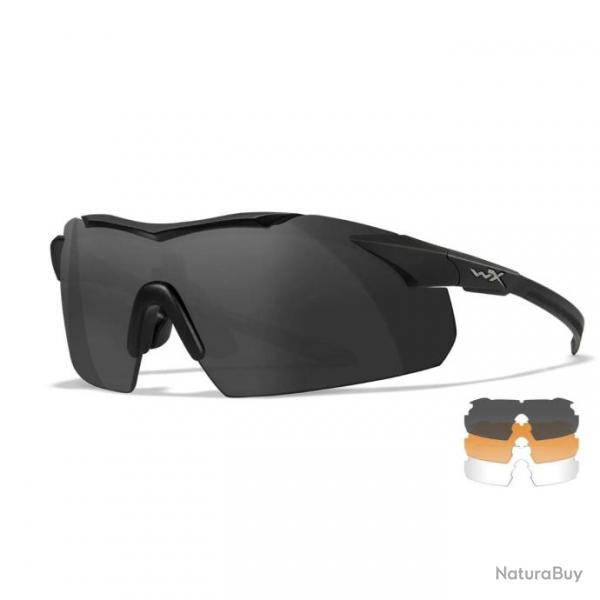 Lunettes Wiley X Vapor Comm 2.5 3 crans - Noir / Fum / Neutre / Rust