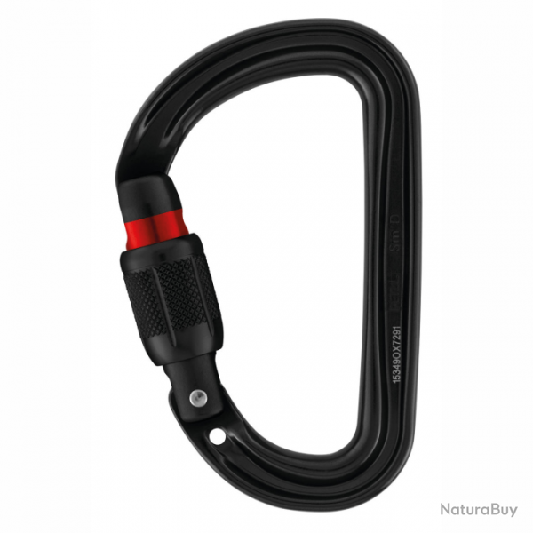 Mousqueton d'escalade Petzl SM'D Screw Lock - Noir