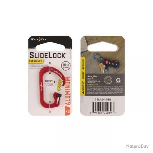 Mousqueton Nite Ize Slidelock Aluminium - Rouge / T4