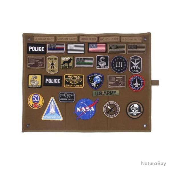 Panneau auto-agrippant Rothco Roll-Up Morale Patch Board - Coyote