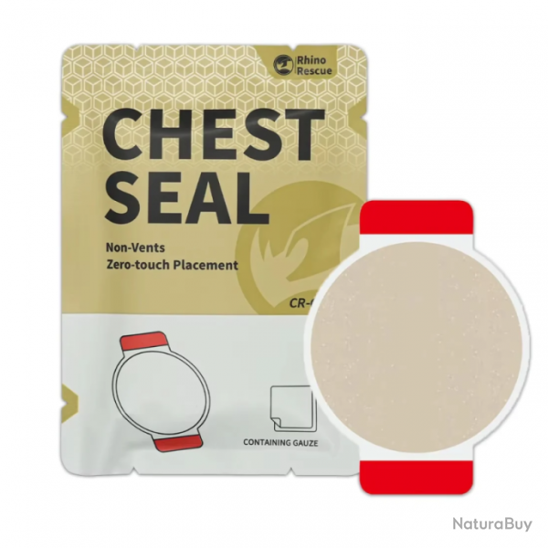 Pansement occlusif Rhino Rescue Chest Seal sans valve - Autre