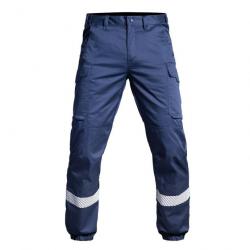 Pantalon A10 Equipment SÉCU-ONE BAS ÉLASTIQUÉ HV-TAPE - Bleu marine / FR 34