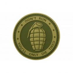 Patch Don't Run - Vert olive