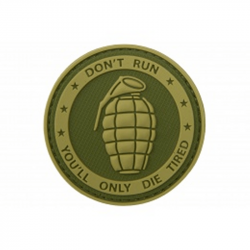 Patch Don't Run - Vert olive
