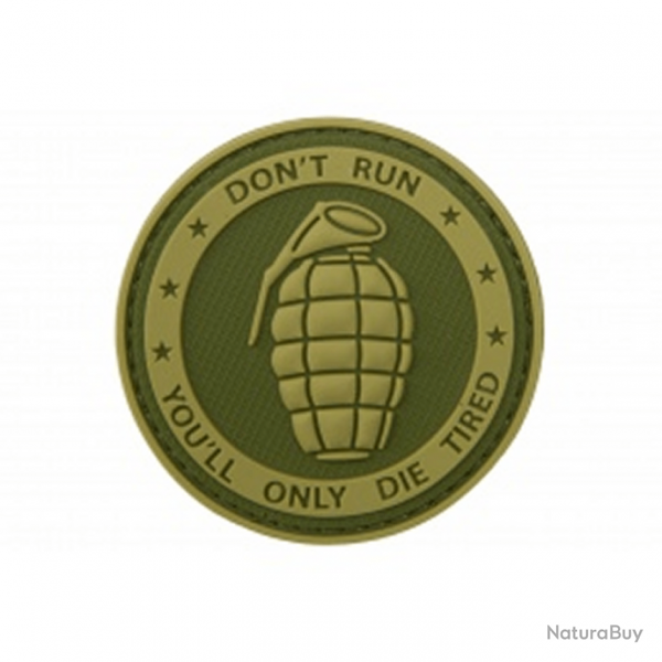 Patch Don't Run - Vert olive