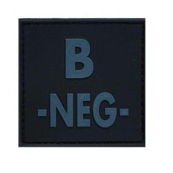 Patch Identifiant Groupe Sanguin Low Visibility PVC BK - Noir / B -