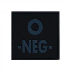 Patch Identifiant Groupe Sanguin Low Visibility PVC BK - Noir / O -