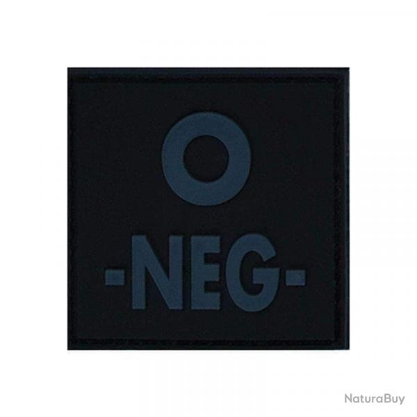 Patch Identifiant Groupe Sanguin Low Visibility PVC BK - Noir / O -