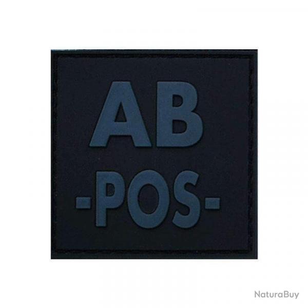 Patch Identifiant Groupe Sanguin Low Visibility PVC BK - Noir / AB +