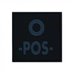 Patch Identifiant Groupe Sanguin Low Visibility PVC BK - Noir / O +