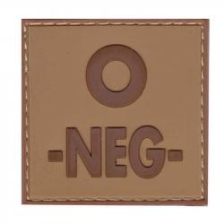 Patch Identifiant Groupe Sanguin Low Visibility PVC CT - Coyote / O -