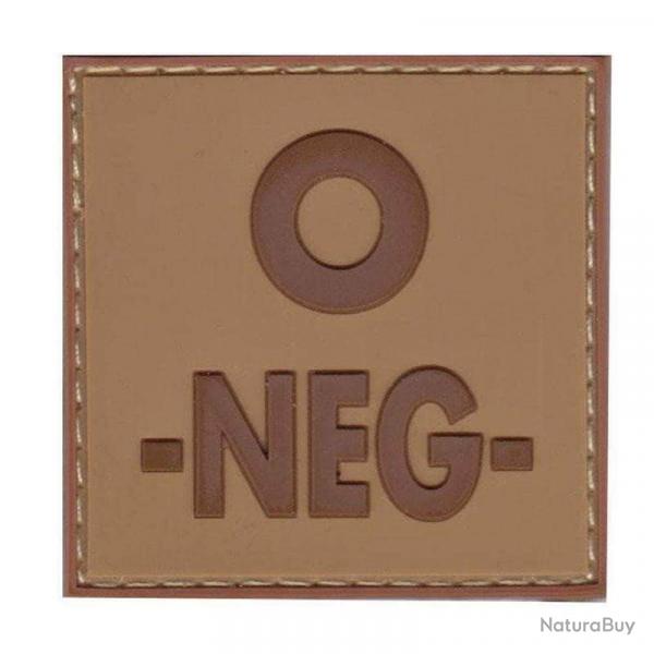 Patch Identifiant Groupe Sanguin Low Visibility PVC CT - Coyote / O -