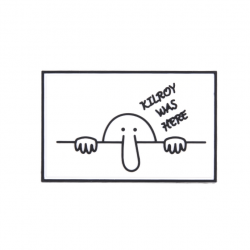 Patch Kilroy Was Here Blanc - Blanc