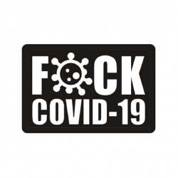 Patch Morale FUCK COVID-19 - Blanc