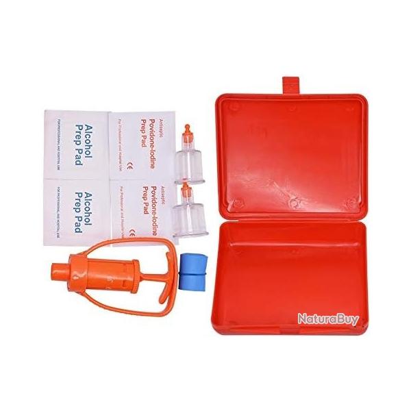 Extracteur de Venin d'urgence, Kit Morsure Serpent Kit de Secours Survie  LIVRAISON OFFERTE !!