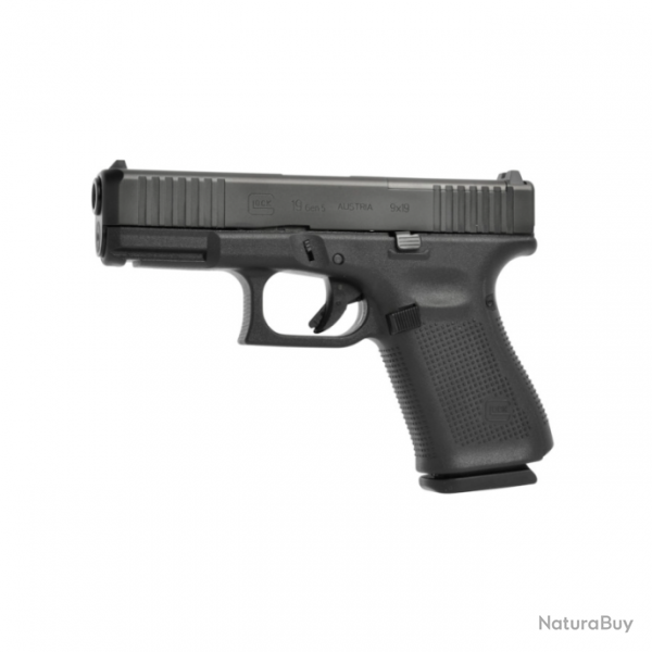 Pistolet Glock G19 Gen 5 MOS FS cal 9mm - Noir / Compact