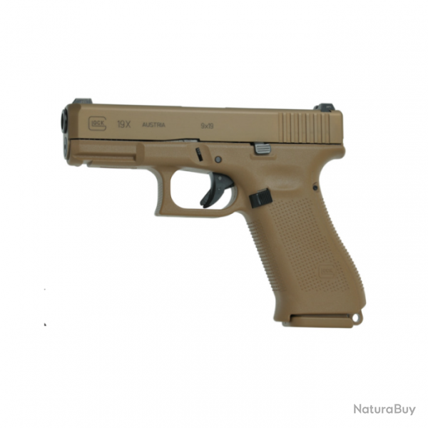 Pistolet Glock G19X cal 9 mm - Coyote / Compact