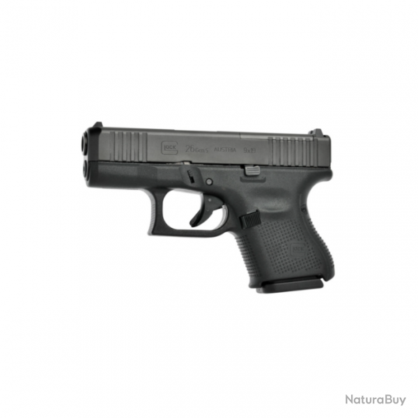 Pistolet Glock G26 Gen 5 MOS FS cal 9 mm - Noir / Subcompact