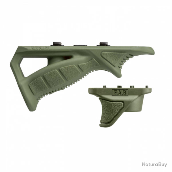 Poigne angulaire ergonomique et arrt de pouce FAB Defense PTK-M COMBO - Vert Olive